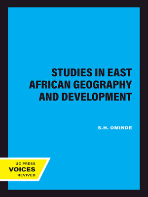 cover image of Studies in East African Geography and Development